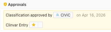 CIViC Assertion 202 Approvals